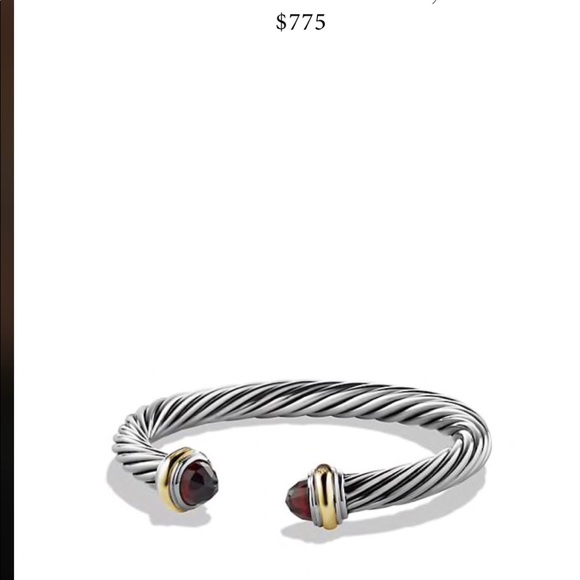 David Yurman Classic Cable Bracelet with Garnet - Picture 2 of 3